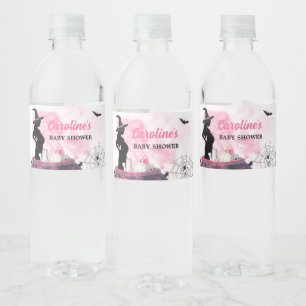 Étiquette Pour Bouteilles D'eau Sorcière rose Un bébé brasse du Baby shower