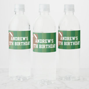 Étiquette Pour Bouteilles D'eau Sports Anniversaire Football Thème