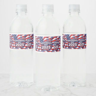 Étiquette Pour Bouteilles D'eau Starry July 4th Celebration Labels