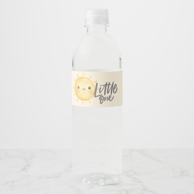 Étiquette Pour Bouteilles D'eau Sunshine Little One Baby shower (Devant)