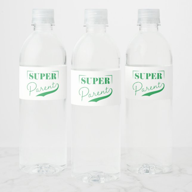 Étiquette Pour Bouteilles D'eau Super parent (Bouteilles)