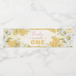 Étiquette Pour Bouteilles D'eau Sweet One Bumblebee 1ère Fête d'Anniversaire