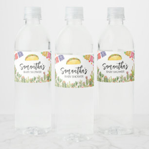 Étiquette Pour Bouteilles D'eau Taco Bout A Baby Fiesta Baby shower