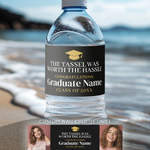 Étiquette Pour Bouteilles D'eau Tassel Vaut La Peine Hassle Modernisation Graduati