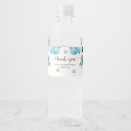 Étiquette Pour Bouteilles D'eau Teddy Bear Thank You Baby Shower 