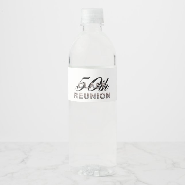 Étiquette Pour Bouteilles D'eau TEE 50e Réunion de classe (Devant)