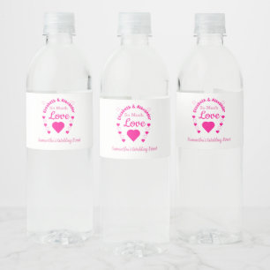 Étiquette Pour Bouteilles D'eau Tellement d'amour Mariage événement