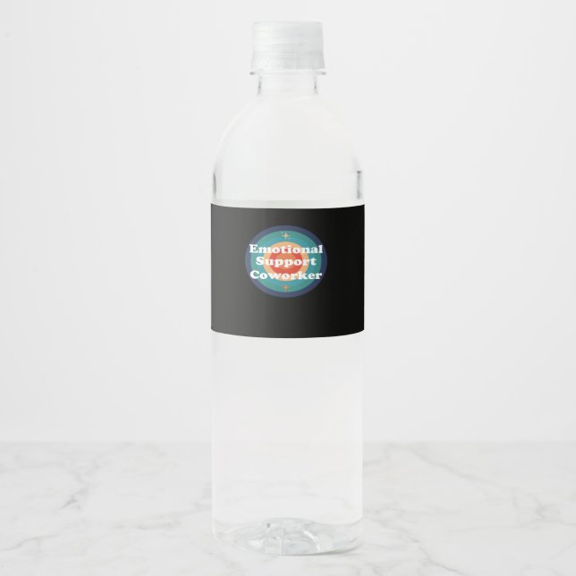 Étiquette Pour Bouteilles D'eau Tendance de collaborateur d'aide émotionnelle (Devant)