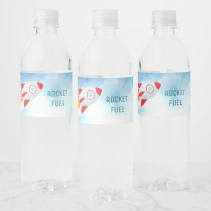 Étiquette Pour Bouteilles D'eau Thème spatial Révolution spatiale 1er anniversaire