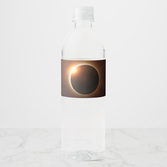 Étiquette Pour Bouteilles D'eau Total Solaire Eclipse 2017 Global Path (Devant)