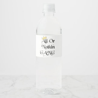 ÉTIQUETTE POUR BOUTEILLES D'EAU TOUTES OU RIEN DES LABES DE BOUTEILLE D'EAU DE GAN