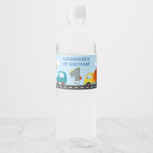 Étiquette Pour Bouteilles D'eau Transport 1er anniversaire