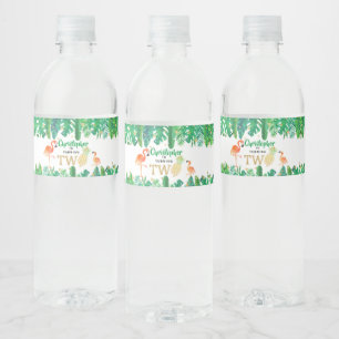 Étiquette Pour Bouteilles D'eau Tropical Summer Beach Luau Boys 2e anniversaire