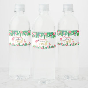 Étiquette Pour Bouteilles D'eau Tropical Summer Beach Luau Girls 2e anniversaire