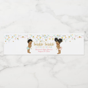 Étiquette Pour Bouteilles D'eau Twinkle Little Star Bébé Ethnique Genre Neutre