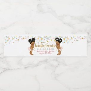 Étiquette Pour Bouteilles D'eau Twinkle Little Star Jumelles Filles Puffs