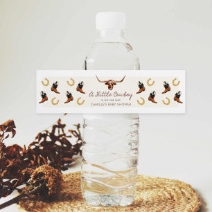 Étiquette Pour Bouteilles D'eau Un petit Baby shower de cowboy