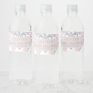 Étiquette Pour Bouteilles D'eau Un petit baby shower Snowflake