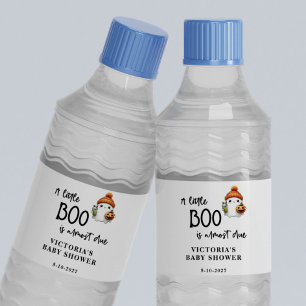 Étiquette Pour Bouteilles D'eau Un petit Boo presque Baby shower