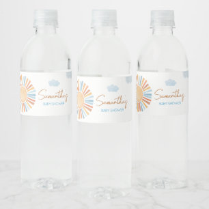 Étiquette Pour Bouteilles D'eau Voici Le Baby shower Soleil