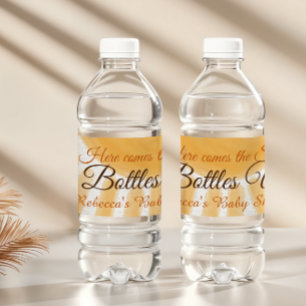 Étiquette Pour Bouteilles D'eau Voici le Baby shower Son Sunshine Yellow Ray