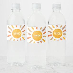 Étiquette Pour Bouteilles D'eau Voici le Baby shower Sun