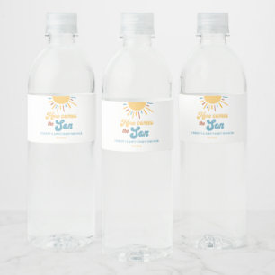 Étiquette Pour Bouteilles D'eau Voici Le Fils Baby shower Faveurs