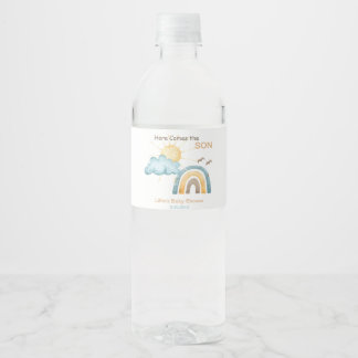 Étiquette Pour Bouteilles D'eau Voici Les Plaques De Papier Son Baby shower