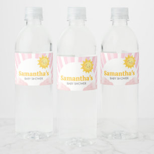 Étiquette Pour Bouteilles D'eau Voici venir le soleil Baby Shower