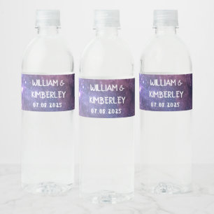 Étiquette Pour Bouteilles D'eau Voie Lactée Stars Sky Galaxy Mariage élégant