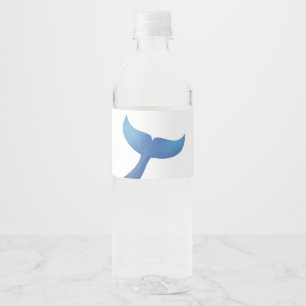Étiquette Pour Bouteilles D'eau Voile de baleine à bosse V2