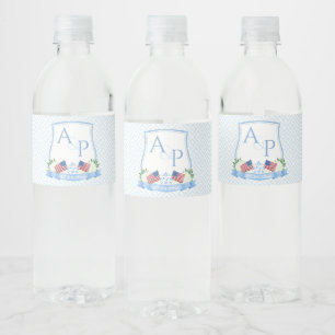 Étiquette Pour Bouteilles D'eau Wedding shower de crête rouge vif