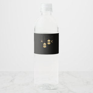 Étiquette Pour Bouteilles D'eau Whimsigoth Lantern Pleine lune nuit Ciel classique