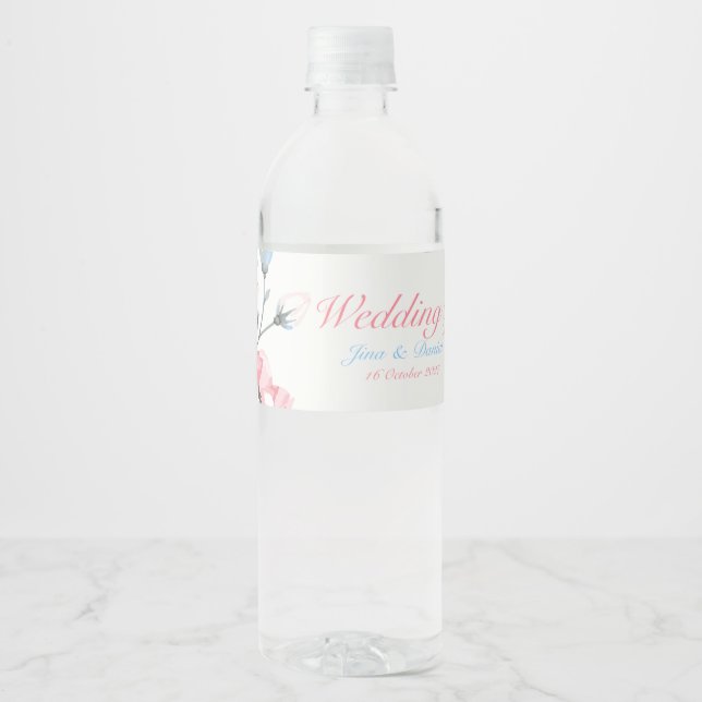Étiquette Pour Bouteilles D'eau Whispering Garden (Devant)