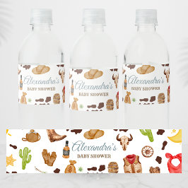 Étiquette Pour Bouteilles D'eau Wild West Cowboy Rodeo Baby Shower
