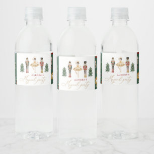 Étiquette Pour Bouteilles D'eau Winter Nutcracker fantaisie fête d'anniversaire
