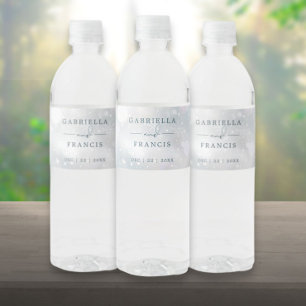 Étiquette Pour Bouteilles D'eau Winter Wonderland Mariage de neige