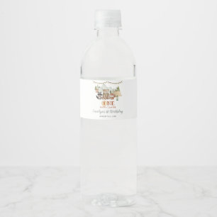 Étiquette Pour Bouteilles D'eau Woodland One Happy Camper Premier Anniversaire