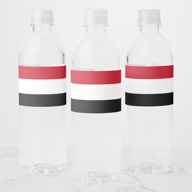 Étiquette Pour Bouteilles D'eau Yemen flag (Bouteilles)