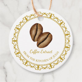 Étiquette pour extrait de café fait maison vintage