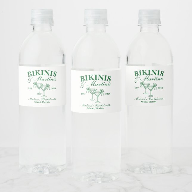 Étiquette pour l'eau de fête de Bachelorette Bikin (Bouteilles)