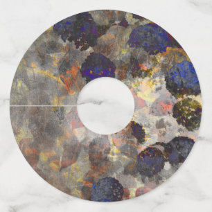 Étiquette Pour Verre De Vin Art arrière - plan numérique de fleurs / motif de 
