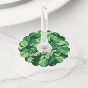 Étiquette Pour Verre De Vin Banane Feuille 2
