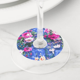 Étiquette Pour Verre De Vin Bouquets avec des roses