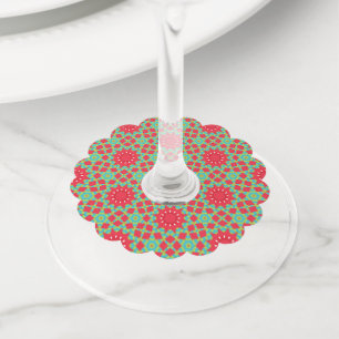 Étiquette Pour Verre De Vin Charms de Noël pour verre à vin modèle charmant