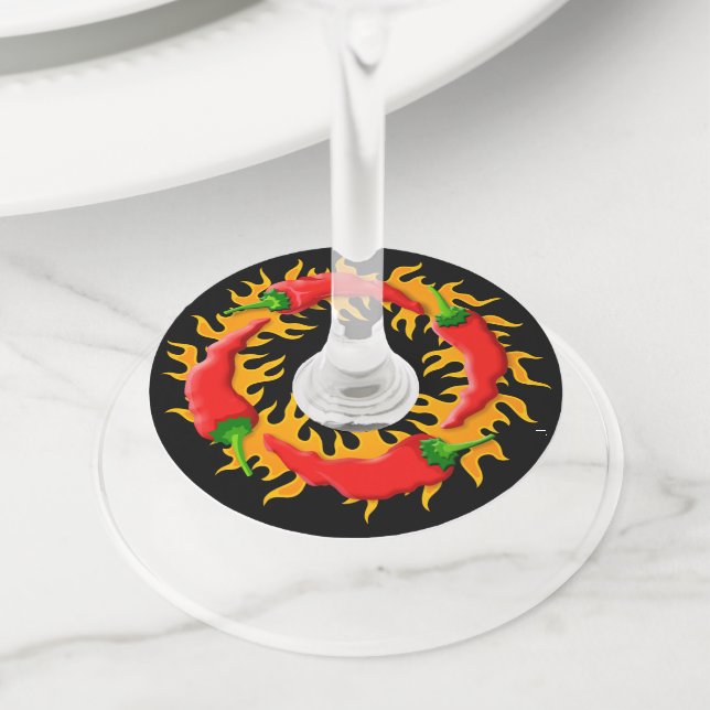 ÉTIQUETTE POUR VERRE DE VIN CHAUD (De près)
