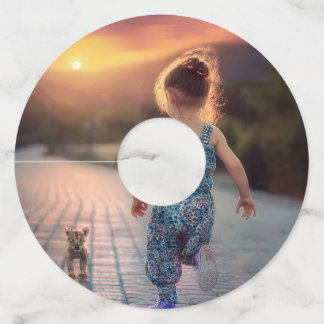 Étiquette Pour Verre De Vin Custom Personalized Photo 