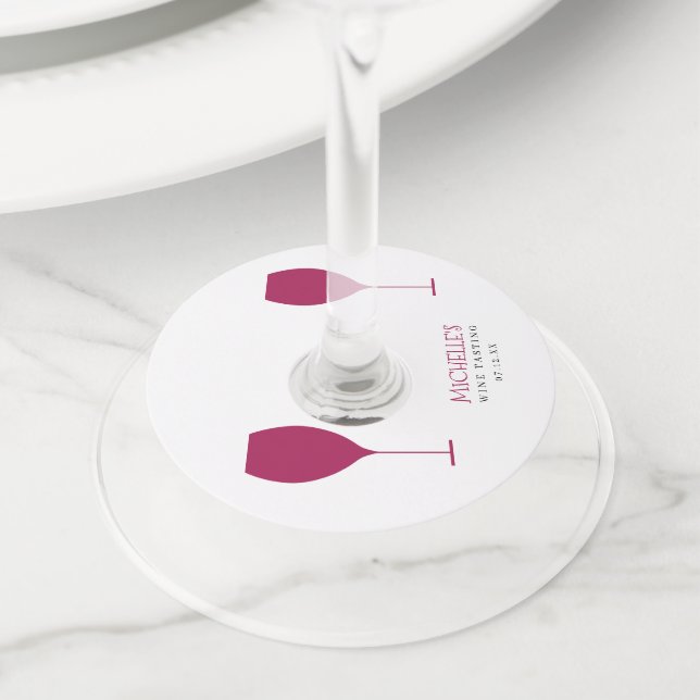 Étiquette Pour Verre De Vin Dégustation Red WIne (De près)