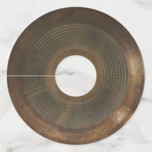 Étiquette Pour Verre De Vin Design métallique texturé rustique