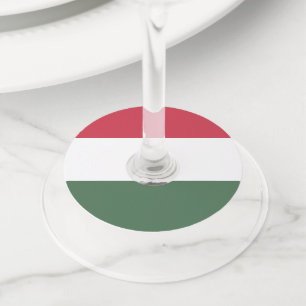 Étiquette Pour Verre De Vin drapeau de la Hongrie